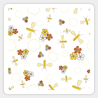 Bees in flight Sticker